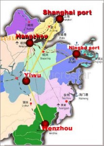 Yiwu port map